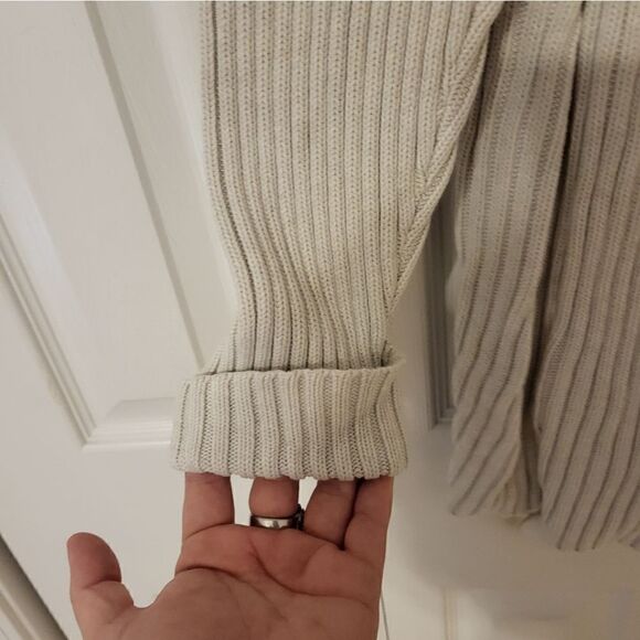 Jeanne Pierre cream collard open cardigan - Picture 2 of 6